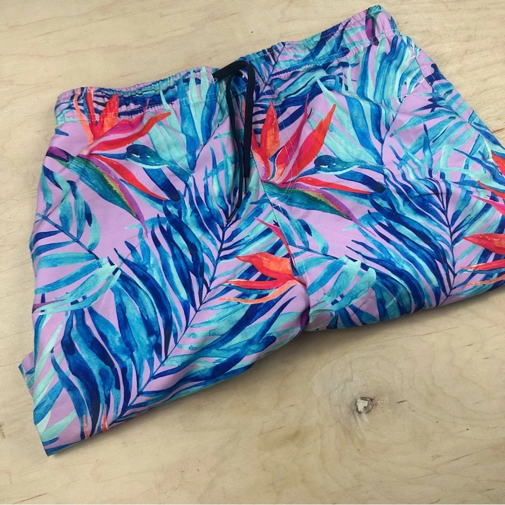 Tropical Print Men's Swim Shorts